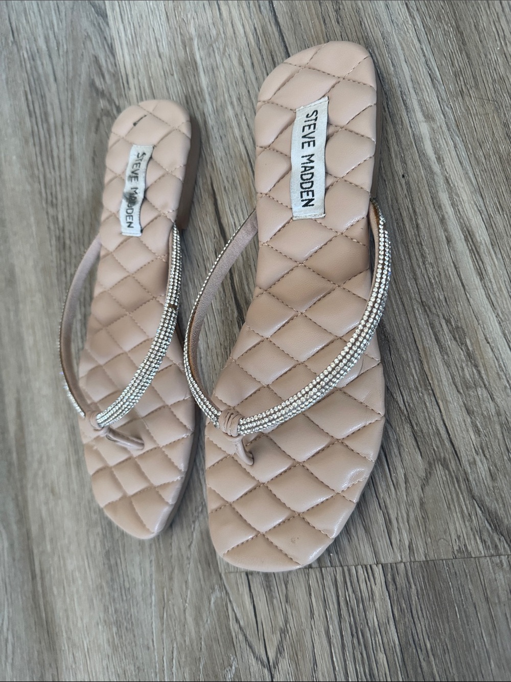 Steve Madden rose beige sandals with roped strap